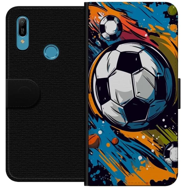 Pungcover til Huawei Y6 (2019) med Fodbolde