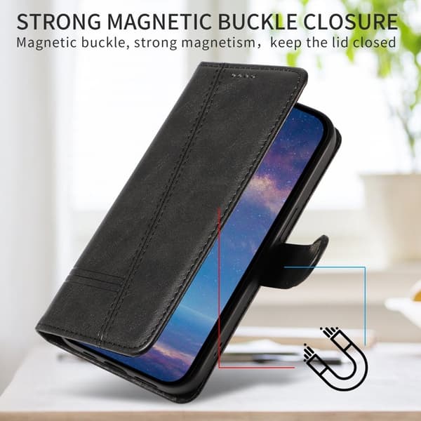 T-Shape Samsung Galaxy S26 / S26 Pro Plånboksfodral Konstläder Ställ - Svart
