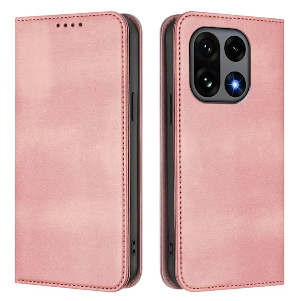 OnePlus 15 Plånboksfodral Retro RFID-Skydd Konstläder Rosa