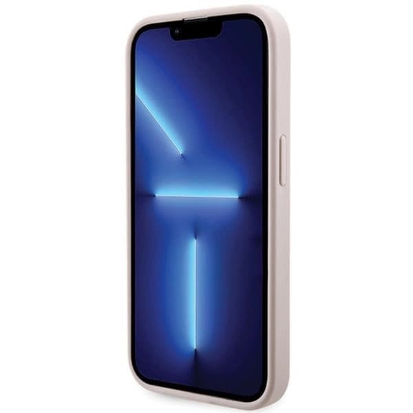 Guess Mobilskal till iPhone 15 Pro Magsafe Printed Stripes - Rosa Rosa