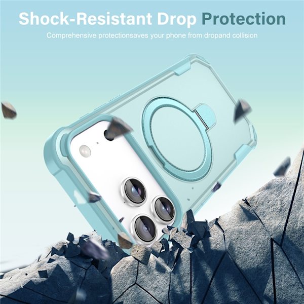 Mobilskal till iPhone 17 Pro MagSafe Kickstand Shockproof - Blå Blå