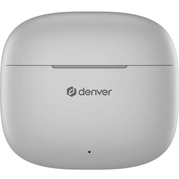 DENVER TWE-48GR Trådløs Bluetooth-øretelefon med opladningsetui Silver