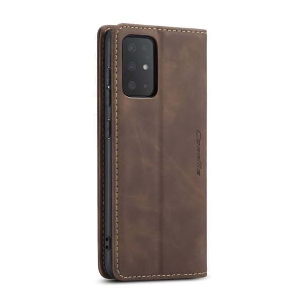 CASEME Series Plånboksfodral Konstläder Ställ Samsung Galaxy S20 Plus - Brun