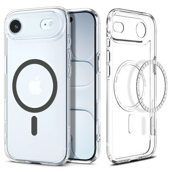 Spigen Mobilskal för Apple iPhone Air MagSafe Ultra Hybrid - Clear Graphite Vit