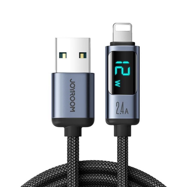 Joyroom Lightning - USB-A-kaapeli 2,4 A LED-näytöllä 1,2 m - Vastaus