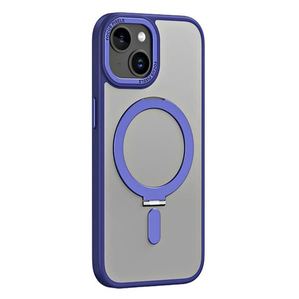 iPhone 15 -puhelinkotelo Magsafe Kickstand - tummansininen Blå