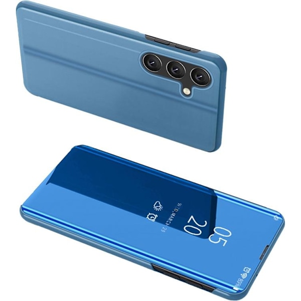 Galaxy A22 4G Mobilfodral Clear View - Blå