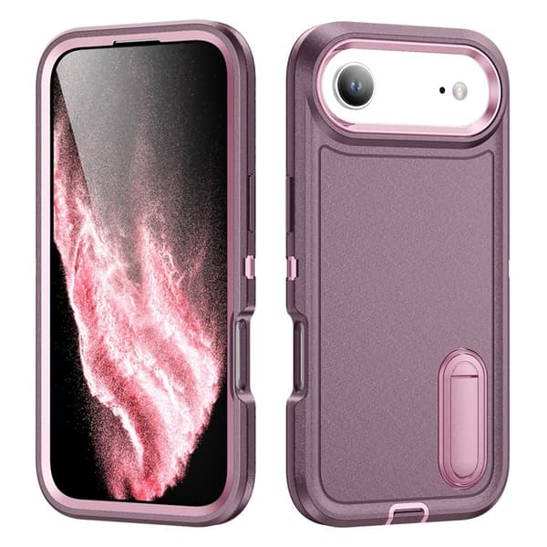 Mobilskal till iPhone Air Kickstand Silikon - Lila/Rosa Lila