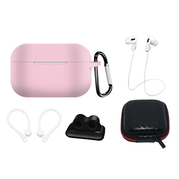 [5-Pack] Airpods Pro 2/Pro 1 Tilbehørssæt - Rosa Rosa