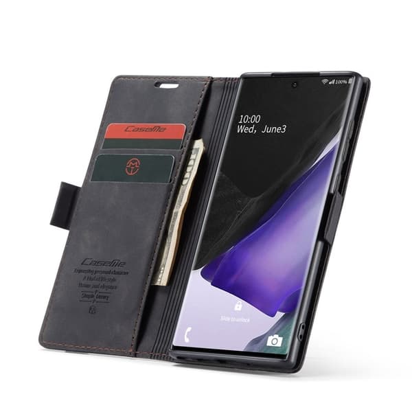 CASEME 013 Plånboksfodral för Samsung Galaxy Note20 - Svart