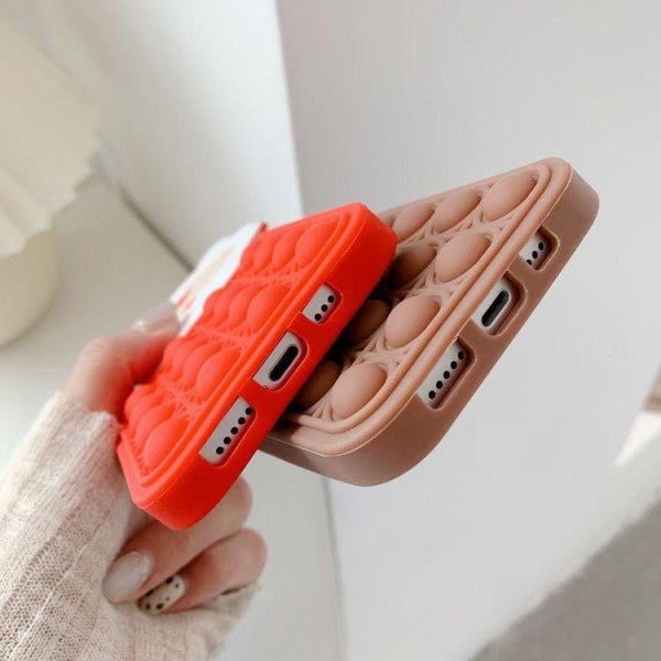 Reindeer Pop It Silicone Skal iPhone X / XS - Brun Brun