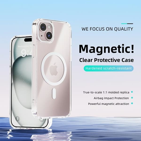 ABEEL Mobilskal till iPhone 14 MagSafe Anti Scratch Vit TPU Vit
