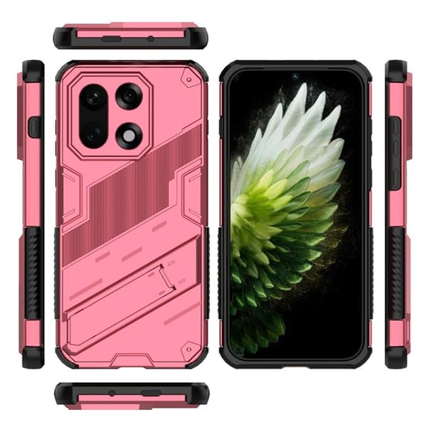 Mobilskal till OnePlus 15 PC + TPU Shockproof Kickstand - Rosa Rosa