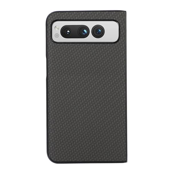 Google Pixel Fold Mobilcover Carbon Fiber PU-Læder - Sort Black