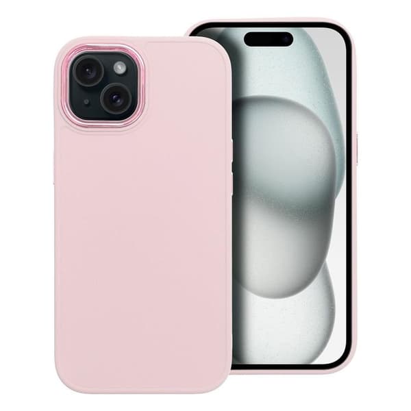 Telefontaske til iPhone 15 Ramme - Lyserød Rosa