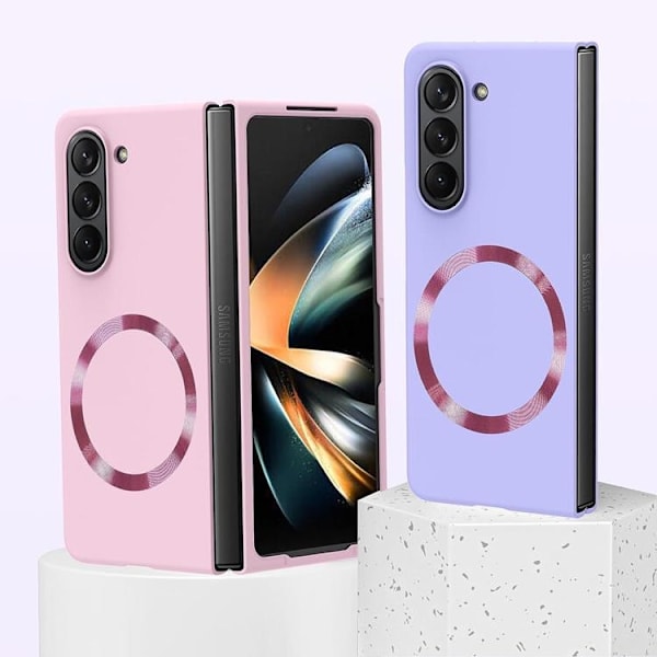 Galaxy Z Fold 5 Mobilskal Magsafe Skin-touch PC Slim - Lila