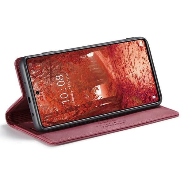 AUTSPACE A01 Mobilskal i PU-läder för Xiaomi 12 Lite 5G - Röd