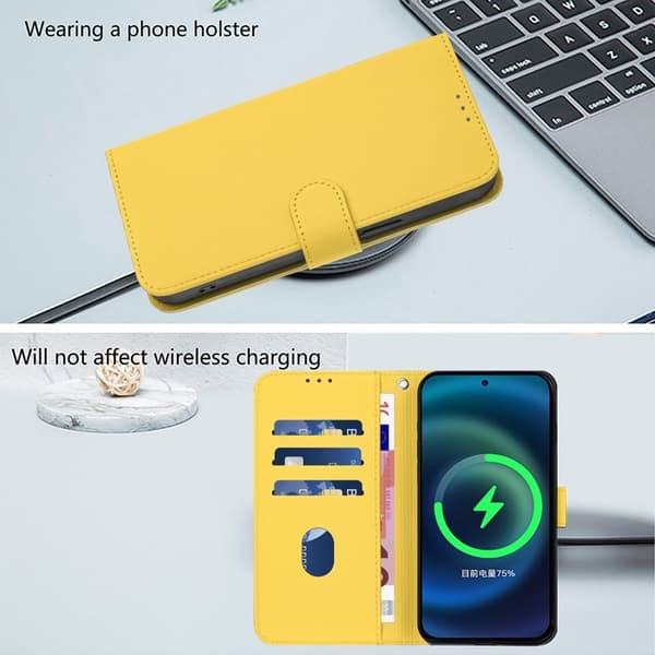 Samsung Galaxy S26 / S26 Pro Plånboksfodral Konstläder - Citron