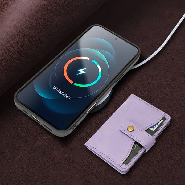 Mobilskal till iPhone 16 MagSafe Detachable Korthållare Lila