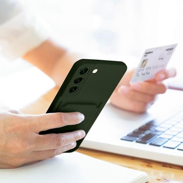 Telefontaske til Galaxy A35 5G kortholder - Grøn Grön