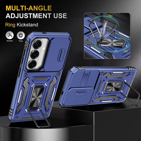 Mobilskal för Samsung Galaxy S26 Plus Kickstand PC + TPU - Marinblå