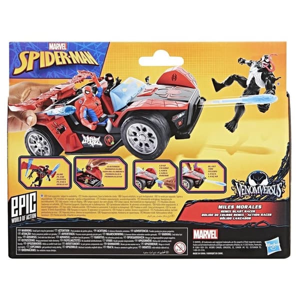MARVEL Spider-Man 4 Inch Venomversus Miles Remix Blast Racer