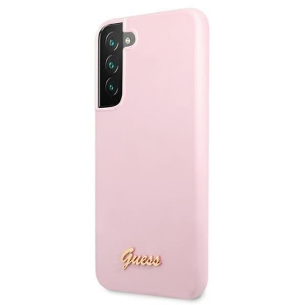 Guess Silicone Script Metal Logo Skal Galaxy S22 Plus - Lavender Lila