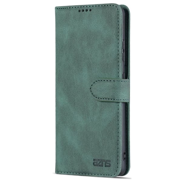 AZNS Samsung Galaxy S21 Ultra Plånboksfodral Konstläder - Grön
