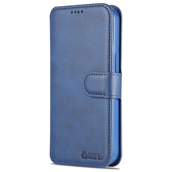 AZNS iPhone 13 Plånboksfodral Konstläder - Blå - Magnetisk stängning