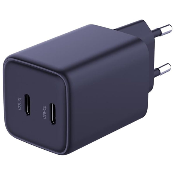 3MK Hurtig Oplader 45W 2xUSB-C QC4+ PPS 2C Super Hurtig - Sort Svart