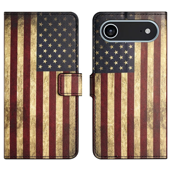 iPhone Air Konstläder Plånboksfodral Pattern Print Blå