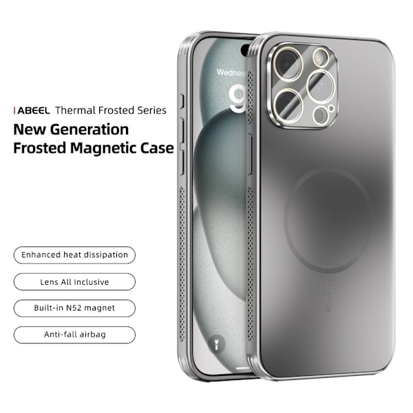 ABEEL Mobilskal till iPhone 14 Pro Max TPU PC Kyl Matte - Grå