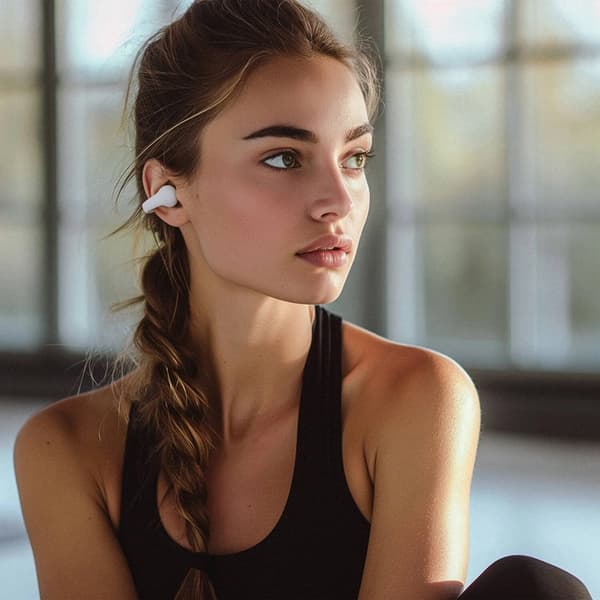 Happy Plugs TWS In-Ear Hörlurar Clip OWS - Vit Vit
