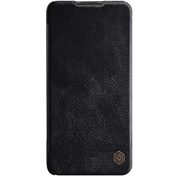 Nillkin Qin Läder Fodral Xiaomi Redmi Note 9T 5G - Svart Svart