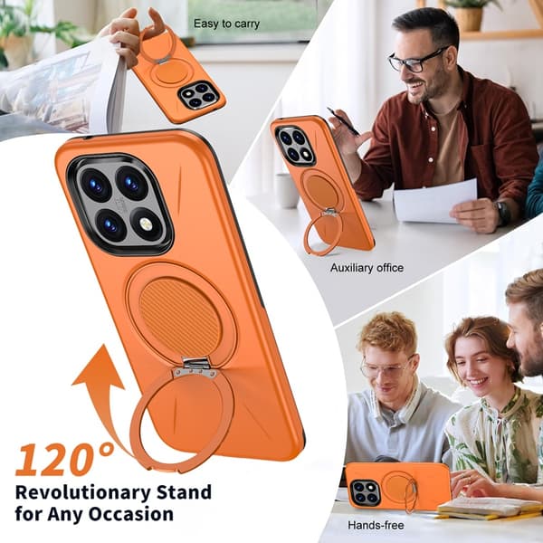 Mobilskal till Xiaomi 15T Magsafe Rotating Kickstand TPU + PC Orange