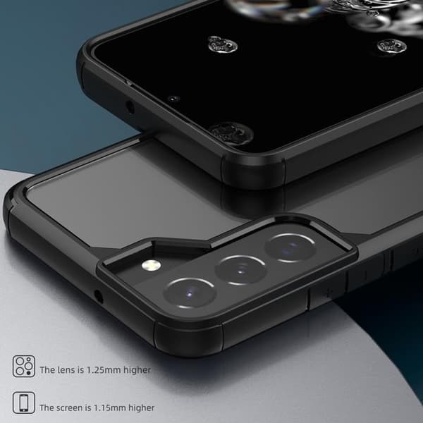 IPAKY Acrylic Skal Galaxy S22 Plus 5G - Musta Black