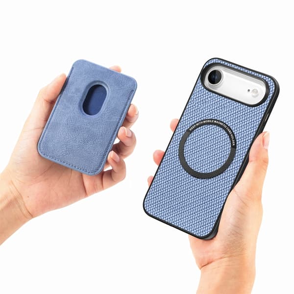 Mobilskal till iPhone Air Detachable Korthållare - Blå Blå