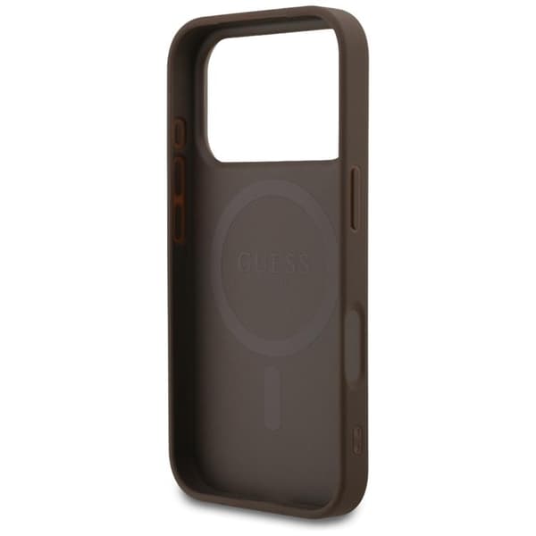 Guess Mobilskal till iPhone 17 Pro MagSafe 4G Ring Classic Logo - Brun Brun