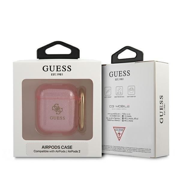 Guess Glitter Collection -kuoret AirPodeille - Pinkki Pink