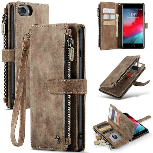 CASEME C30 Plånboksfodral för iPhone 6 Plus/6s Plus - Brun Konstläder