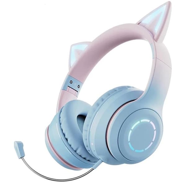Over-Ear Hörlurar för Barn med Mic Justerbara Fällbara BT029C - Blå Blå