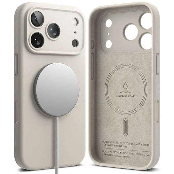 Tech-Protect Mobilskal till iPhone 17 Pro Magsafe Magnetic Silikon - Stone Beige