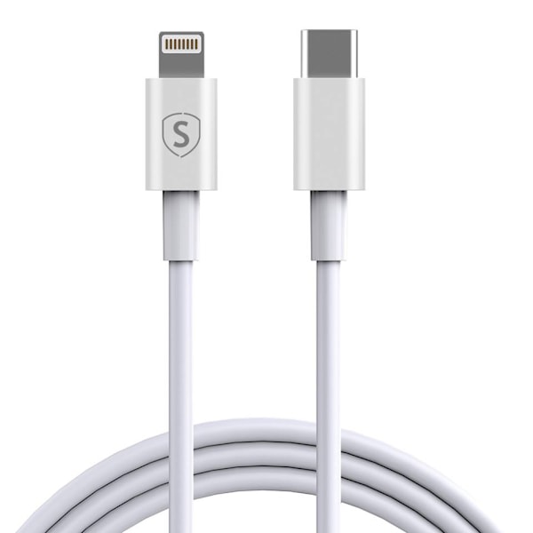 SiGN USB-C till Lightning kabel 20W 2m - Vit Vit