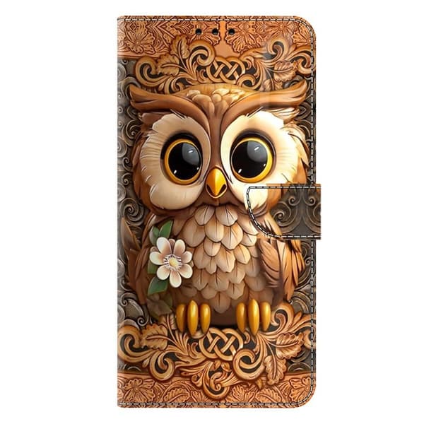 Samsung Galaxy S26 Plånboksfodral TPU + Konstläder Flip - Röd Uggla