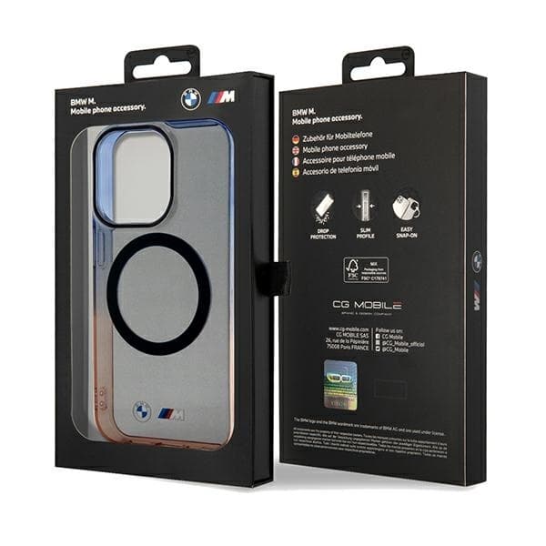 BMW telefontaske til iPhone 15 Pro Max MagSafe Gradient kofanger - Grå