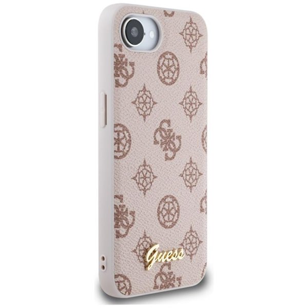Guess Mobilskal till iPhone 16e MagSafe Peony Script Logo - Brun Brun