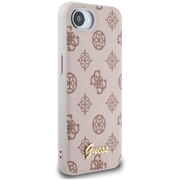 Guess Telefontaske til iPhone 16e MagSafe Peony Script Logo - Brun Brun