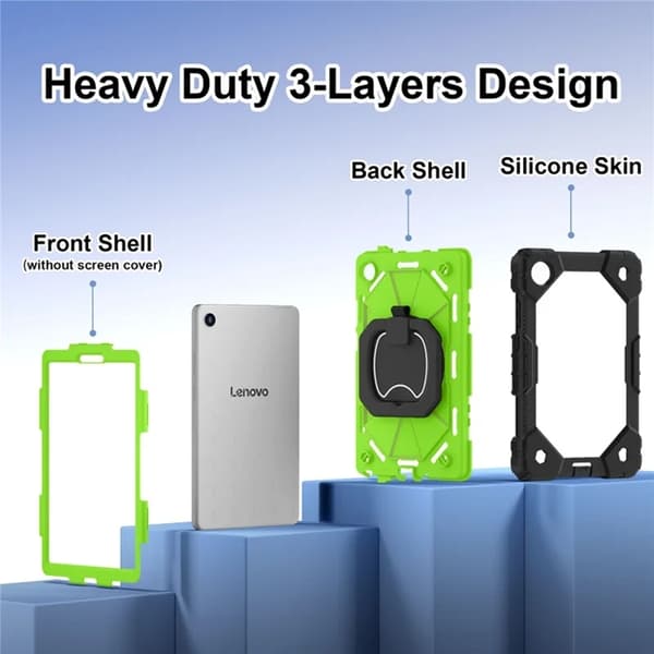 Lenovo Tab K9 Mobilskal Silikon Kickstand Grön