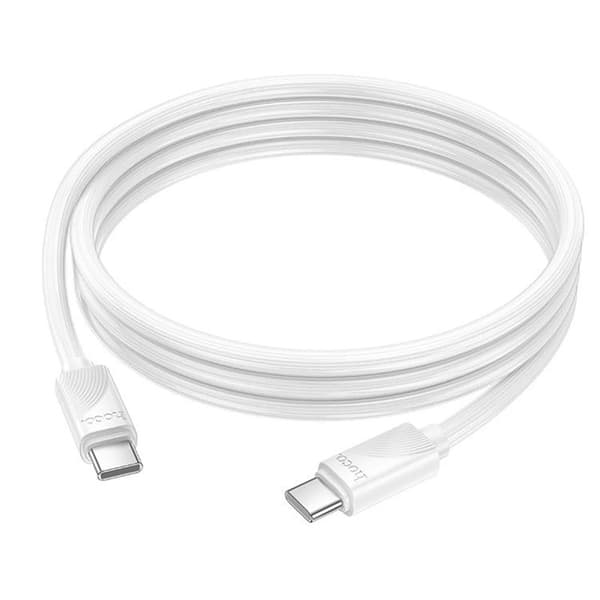 Hoco USB-C - USB-C 60W 3A Kabel 1m X114 - Hvid Vit