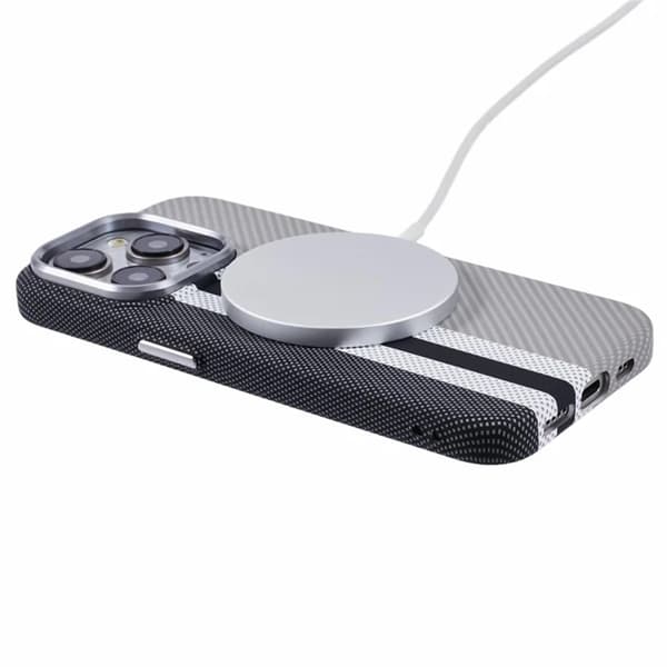 Mobilskal till iPhone 14 Pro Magsafe Aramid Fiber - Grå Grå
